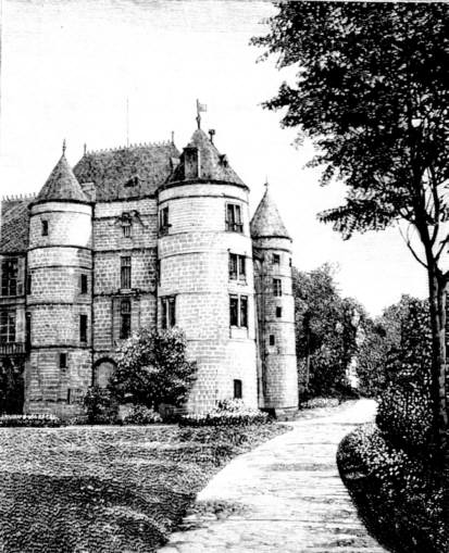 Gravure du château faade cté sud-ouest