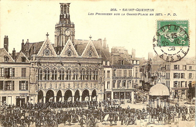 Saint-Quentin - Les Prussiens sur la Grand'Place